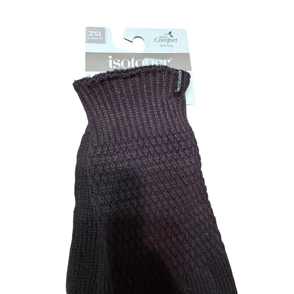 Isotoner Women's Black Smart Dri Gloves w/ Fleece lining One Size - Picture 3 of 3